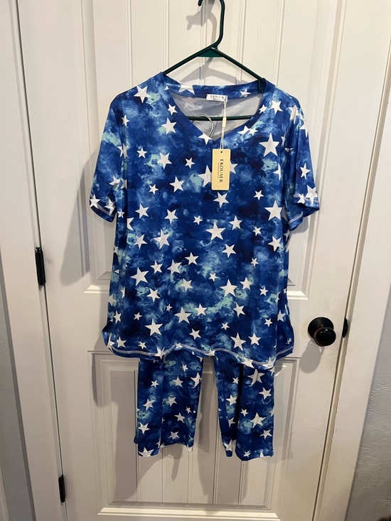 Ekouaer Other - Ekouaer Blue Star Print Pajama Set - 2XL